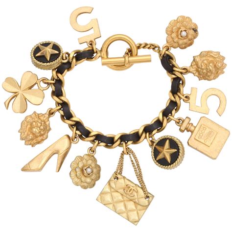 bracelet chanel vintage|Chanel charms for bracelet making.